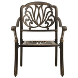 3 Piece Bistro Set Bronze Cast Aluminium - Low Angle