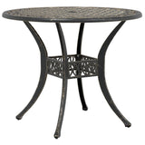 5 Piece Garden Dining Set Bronze Cast Aluminium - Side View