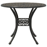 5 Piece Garden Dining Set Bronze Cast Aluminium - Top-Down View