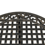 5 Piece Garden Dining Set Bronze Cast Aluminium - Rear View