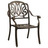 5 Piece Garden Dining Set Bronze Cast Aluminium - Close-Up Angle