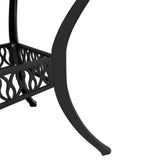 5 Piece Garden Dining Set Black Cast Aluminium - 45-Degree Angle