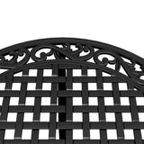 5 Piece Garden Dining Set Black Cast Aluminium - Rear View
