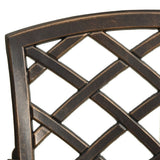 3 Piece Bistro Set Bronze Cast Aluminium