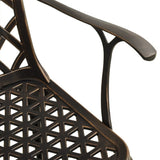 3 Piece Bistro Set Bronze Cast Aluminium
