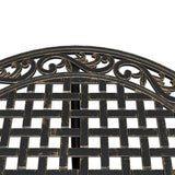 5 Piece Garden Dining Set Bronze Cast Aluminium - Rear View