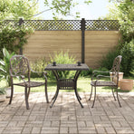 3 Piece Bistro Set Bronze Cast Aluminium