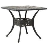 3 Piece Bistro Set Bronze Cast Aluminium - Side View