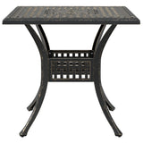 3 Piece Bistro Set Bronze Cast Aluminium - Top-Down View