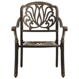 5 Piece Garden Dining Set Bronze Cast Aluminium - Low Angle