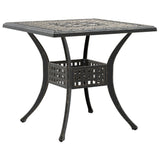 3 Piece Bistro Set Bronze Cast Aluminium - Side View
