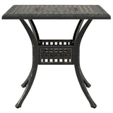 3 Piece Bistro Set Bronze Cast Aluminium - Top-Down View