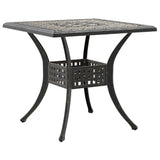 5 Piece Garden Dining Set Bronze Cast Aluminium - Side View