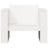Garden Sofa White 79x60x62 cm Solid Wood Pine - Top-Down View