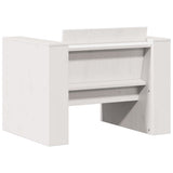 Garden Sofa White 79x60x62 cm Solid Wood Pine - Rear View