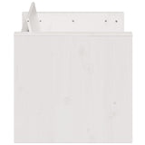 Garden Sofa 2-Seater White 134x60x62 cm Solid Wood Pine - 45-Degree Angle