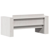 Garden Sofa 2-Seater White 134x60x62 cm Solid Wood Pine