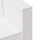 Garden Sofa 3-Seater White 189x60x62 cm Solid Wood Pine - Close-Up Angle