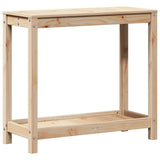 Potting Table with Shelf 82.5x35x75 cm Solid Wood Pine - Front View
