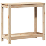 Potting Table with Shelf 82.5x35x75 cm Solid Wood Pine - Close-Up Angle