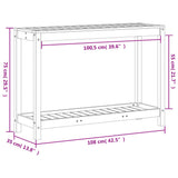 Potting Table with Shelf 108x35x75 cm Solid Wood Pine - Extra Image