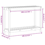 Potting Table with Shelf 108x35x75 cm Solid Wood Douglas - Extra Image