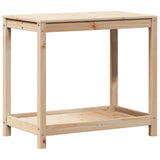 Potting Table with Shelf 82.5x50x75 cm Solid Wood Pine - Front View