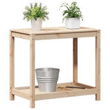 Potting Table with Shelf 82.5x50x75 cm Solid Wood Pine - Top-Down View