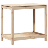Potting Table with Shelf 82.5x50x75 cm Solid Wood Pine - Close-Up Angle