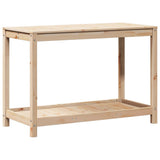 Potting Table with Shelf 108x50x75 cm Solid Wood Pine - Front View