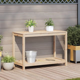Potting Table with Shelf 108x50x75 cm Solid Wood Pine - Side View