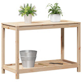 Potting Table with Shelf 108x50x75 cm Solid Wood Pine - Top-Down View
