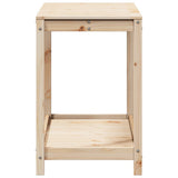 Potting Table with Shelf 108x50x75 cm Solid Wood Pine - Rear View