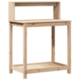 Potting Table with Shelves 82.5x50x109.5 cm Solid Wood Pine - Front View