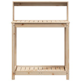 Potting Table with Shelves 82.5x50x109.5 cm Solid Wood Pine - 45-Degree Angle