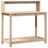 Potting Table with Shelves 108x50x109.5 cm Solid Wood Pine - Front View