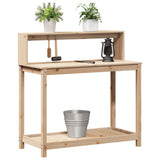 Potting Table with Shelves 108x50x109.5 cm Solid Wood Pine - Top-Down View