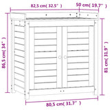 Potting Table with Shelves White 82.5x50x86.5 cm Solid Wood Pine - Extra Image