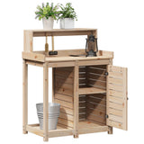 Potting Table with Shelves 82.5x50x109.5 cm Solid Wood Pine - Top-Down View