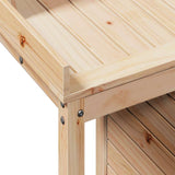Potting Table with Shelves 82.5x50x109.5 cm Solid Wood Pine - Low Angle