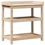 Potting Table with Shelves 82.5x45x86.5 cm Solid Wood Pine - Front View