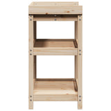 Potting Table with Shelves 82.5x45x86.5 cm Solid Wood Pine - Rear View