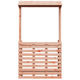 Outdoor Bar Table with Roof 112.5x57x195.5 cm Solid Wood - Top-Down View