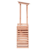 Outdoor Bar Table with Roof 112.5x57x195.5 cm Solid Wood - 45-Degree Angle