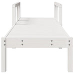 Sun Lounger White 199.5x62x55 cm Solid Wood Pine