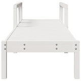 Sun Lounger White 199.5x62x55 cm Solid Wood Pine - Top-Down View