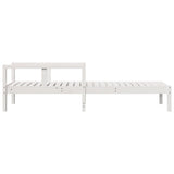 Sun Lounger White 199.5x62x55 cm Solid Wood Pine - 45-Degree Angle
