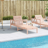 Sun Lounger 199.5x62x55 cm Solid Wood Douglas - Side View