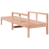 Sun Lounger 199.5x62x55 cm Solid Wood Douglas - Rear View