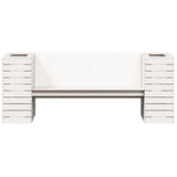Planter Bench White 167.5x60x65 cm Solid Wood Pine - 45-Degree Angle
